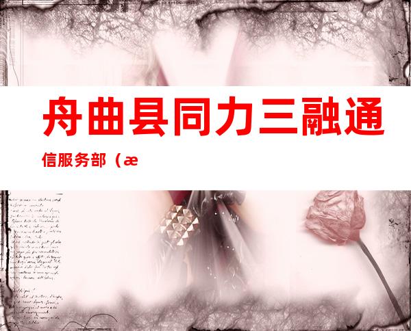 舟曲县同力三融通信服务部（普通合伙企业）